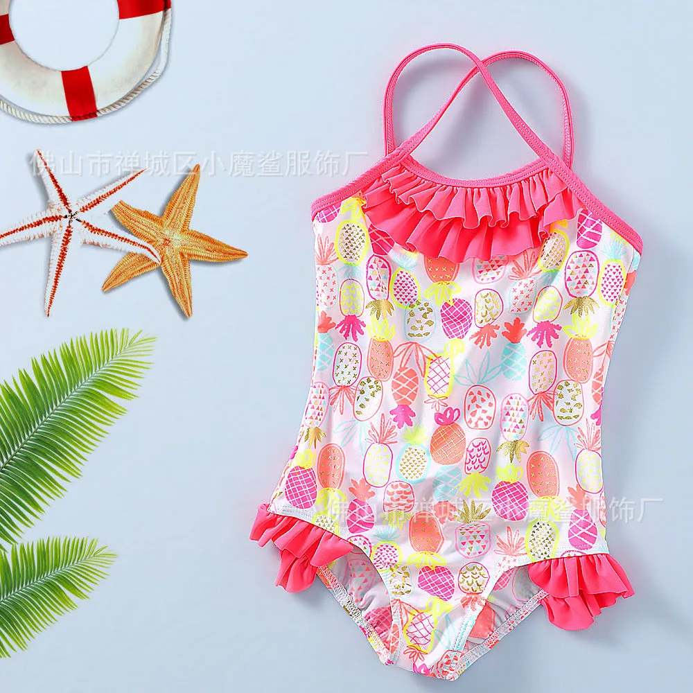 Swimsuit children's flag Independence Day girls clothes Swimwear