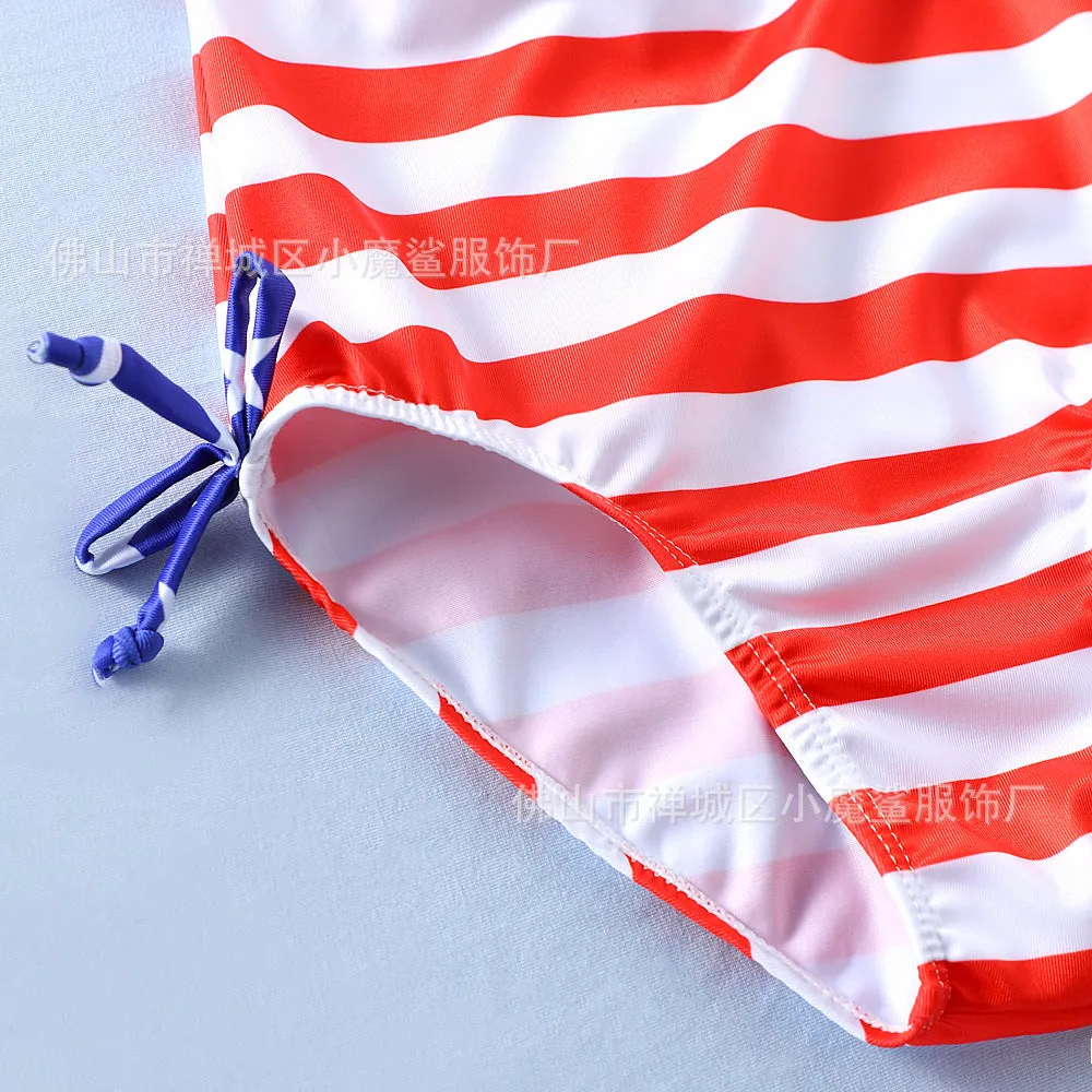 Swimsuit children's flag Independence Day girls clothes Swimwear