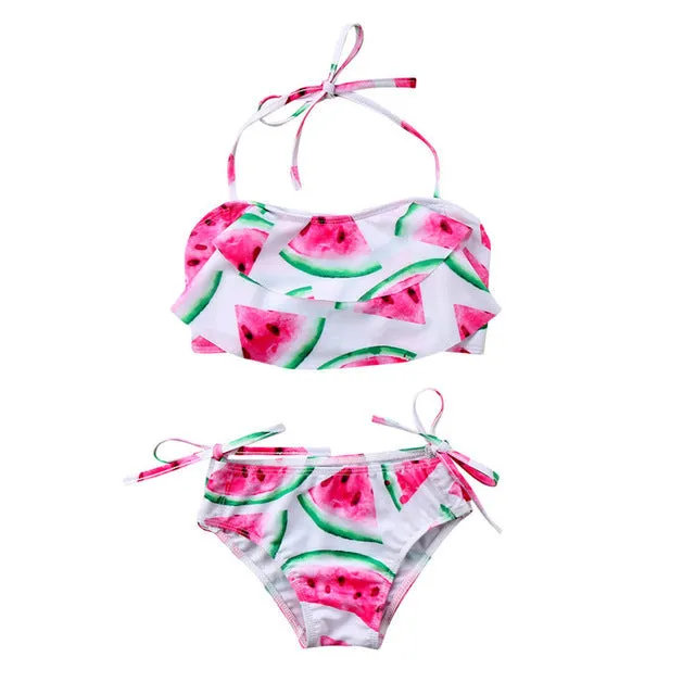 Swimsuit Children's  Girl  Pink Fruit Pattern