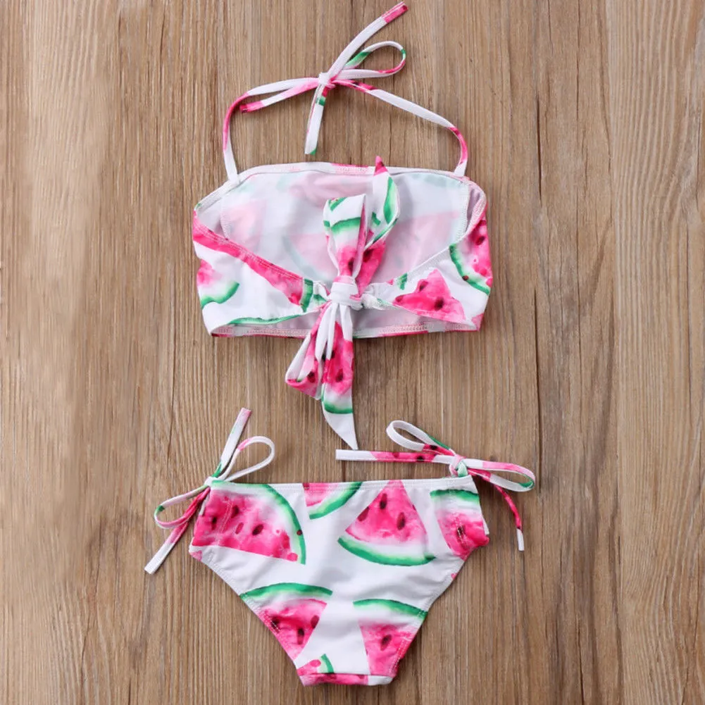 Swimsuit Children's  Girl  Pink Fruit Pattern